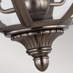 Lampa wisząca Adams 3xE14 w antycznym niklu. Widoczny detal podświetlenia z wyraźnym wzorem w formie żłobień, metaliczna faktura oraz okrągła podstawa z ozdobnym wykończeniem. Produkt w kolorze antycznego niklu z przezroczystym kloszem.
