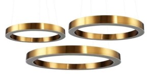 Circle 40+60+80 lampa wisząca (z pilotem) 3xLED/93W mosiądz ST-8848-40+60+80 brass