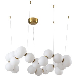 Coralli D80 lampa wisząca 2xLED/48W mosiądz/biały DP0254-800