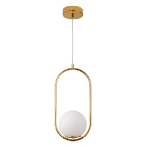 Costa Solo lampa wisząca 1xE27 złota/biały DP0001A-400 gold