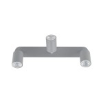 Livia lampa sufitowa w kolorze szarym z trzema punktami świetlnymi GU10. Produkt ma prosty, nowoczesny design z cylindrycznymi kloszami, zamontowany na poziomej podstawie. Ujęcie z góry, ukazujące równomierne rozmieszczenie źródeł światła.