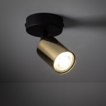 Top lampa sufitowa (spot) 1xGU10 czarna/złota 6088