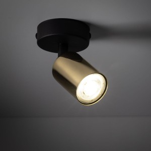 Top lampa sufitowa (spot) 1xGU10 czarna/złota 6088