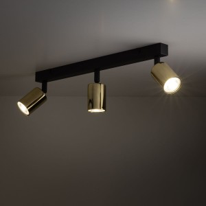 Top lampa sufitowa (spot) 3xGU10 czarna/złota 5968