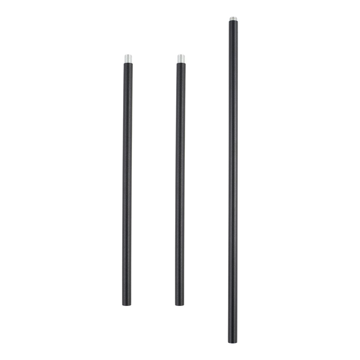 Lungo lampa wisząca z trzema ramionami, w kolorze czarnym z metalowymi złotymi akcentami. Prosta konstrukcja, ramiona o równych długościach, przystosowana do żarówek GU10. Ujęcie frontalne, produkt wiszący.