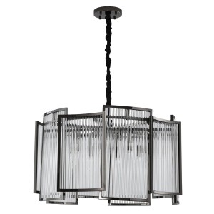 Imperio lampa wisząca 8xE14 czarny połysk MP0098 black