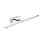 Kinkiet Gallery IP44 z jedną diodą LED o mocy 20W w kolorze chromu. Produkty ma prostokątną, płaską formę i jest zamontowany na ścianie. Wysoka, błyszcząca powierzchnia podkreśla nowoczesny design.