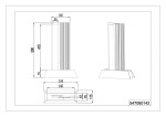 Lampa ogrodowa stojąca Mariza H50 w kolorze antracytowym, z wymiarami 500 mm wysokości i 165 mm szerokości. Zawiera źródło LED 11W, z prostokątną podstawą oraz pionowymi żłobieniami na korpusie. Widok z przodu i z boku.