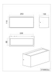 Kinkiet zewnętrzny Mayenne w kolorze antracytowym, z miejscem na dwie żarówki E14. Prosty, prostokątny kształt, wymiary 250 mm x 110 mm x 100 mm. Widoczna osłona z przodu oraz montażowy otwór z boku. Idealny do oświetlenia przestrzeni zewnętrznych.
