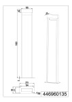 Lampa ogrodowa stojąca Salmon H100 w kolorze antracytowym z imitacją drewna, wysokość 1000 mm, szerokość 165 mm, grubość 50 mm. Umożliwia wykorzystanie jednej żarówki LED o mocy 11W. Prosty, nowoczesny design, idealna do ogrodu.