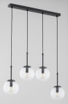 Sebia lampa wisząca 4xE14 czarna 28744