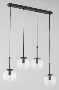Sebia lampa wisząca 4xE14 czarna 28744