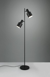 Agudo lampa podłogowa 2xE27 czarna 419400232