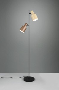 Agudo lampa podłogowa 2xE27 czarna/multikolor 419400217