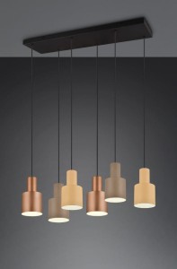 Elior lampa wisząca 6xE27 czarna DL617319400