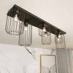 Barn 6BL lampa sufitowa 6xE27 czarna 1367/6
