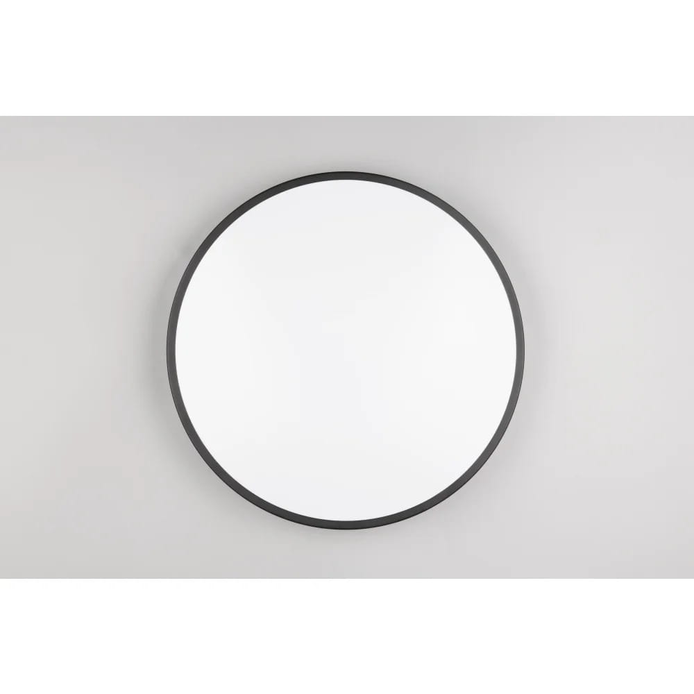 Plafon Loody z czujnikiem ruchu i zmierzchu, okrągły, o średnicy 1xLED/22W, w czarnej ramie. Produkt montowany na suficie, z białą, gładką powierzchnią, idealny do nowoczesnych wnętrz. Tło proste, szare.
