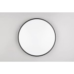 Plafon Loody z czujnikiem ruchu i zmierzchu, okrągły, o średnicy 1xLED/22W, w czarnej ramie. Produkt montowany na suficie, z białą, gładką powierzchnią, idealny do nowoczesnych wnętrz. Tło proste, szare.