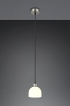Molly lampa wisząca 1xE14 nikiel/biała R31861007
