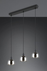 Molly lampa wisząca 3xE14 czarna/chrom 31863032