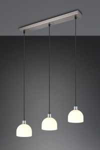 Molly lampa wisząca 3xE14 nikiel/biała R31863007