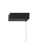 Lampa wisząca Minima 120 w kolorze czarnym, z prostokątnym, matowym kloszem. Wyposażona w jedno źródło światła LED o mocy 20W. Zawieszona na cienkim przewodzie, prezentuje nowoczesny design.