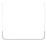 Lampa wisząca Minima 120 w kolorze czarnym, z jedną żarówką LED o mocy 20W. Ma prosty, minimalistyczny kształt w formie łuku, zawieszona na cienkich linkach. Idealna do nowoczesnych wnętrz.