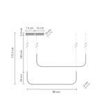Lampa wisząca Minima 80, czarna, z dwoma źródłami LED o mocy 40W. Wymiary: długość 80 cm, wysokość regulowana do 175,5 cm. Prosty, nowoczesny kształt, idealna do aranżacji wnętrz.