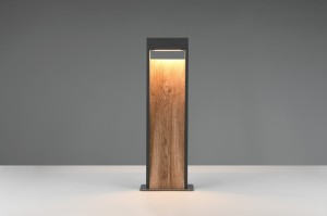 Salmon H60 lampa ogrodowa stojąca  1xLED/11W antracyt/imitacja drewna 546960135