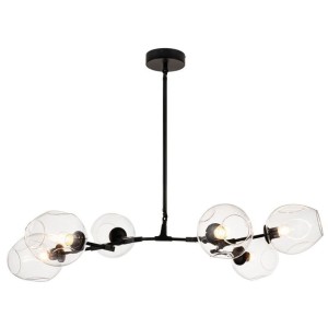 Modern Orchid lampa wisząca 6xE27 czarna/transparentny ST-1232-6 black transparent