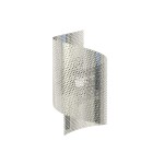 Kinkiet Spiral chrom 1xG9 w kolorze srebrnym, wykonany z perforowanej blachy, o falistym kształcie. Produkt zamontowany na ścianie, w układzie frontalnym. Idealny do nowoczesnych aranżacji wnętrz.