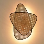 Natura kinkiet 2xE27 czarny/rattan ST-DN1350-2