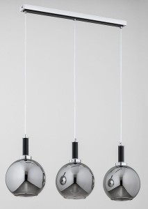 Hetty lampa wisząca 3xE27 czarna/chrom 62486
