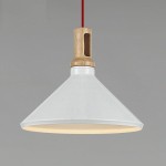 Nordic Woody lampa wisząca 1xE27 biała/naturalny ST-5097B