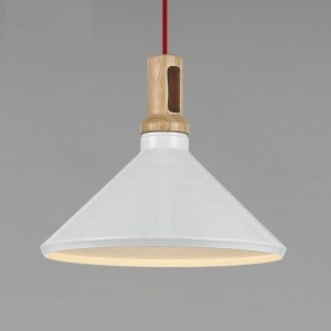 Nordic Woody lampa wisząca 1xE27 biała/naturalny ST-5097B