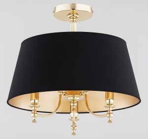 Rosetta lampa sufitowa 3xE14 złota/czarna 62477
