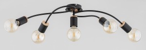 Gerso lampa sufitowa 5xE27 czarna 63286