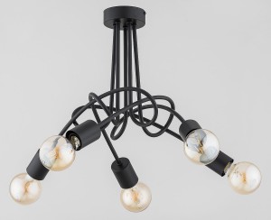 Disel Long lampa wisząca 5xE27 czarna 63280