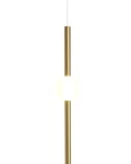 Lampa wisząca O-line 93 w kolorze mosiężnym z jedną żarówką LED o mocy 5W. Ma prostą, cylindryczną formę z okrągłym kloszem, zawieszona na cienkim przewodzie. Idealna do nowoczesnych wnętrz.