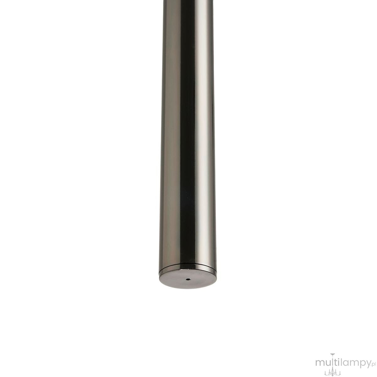 Lampa wisząca O-line 93 w kolorze czarnego połysku, z jedną diodą LED o mocy 5W. Produkt widoczny w zbliżeniu, o cylindrycznym kształcie, zawieszony w pionie. Tło białe, co podkreśla elegancki design lampy.
