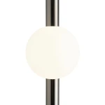 Lampa wisząca O-line 93 w czarnym połysku, z białym, okrągłym kloszem LED. Produkt zawiera jedno źródło światła o mocy 5W. Ujęcie z bliska, skupione na kloszu i metalowej konstrukcji.