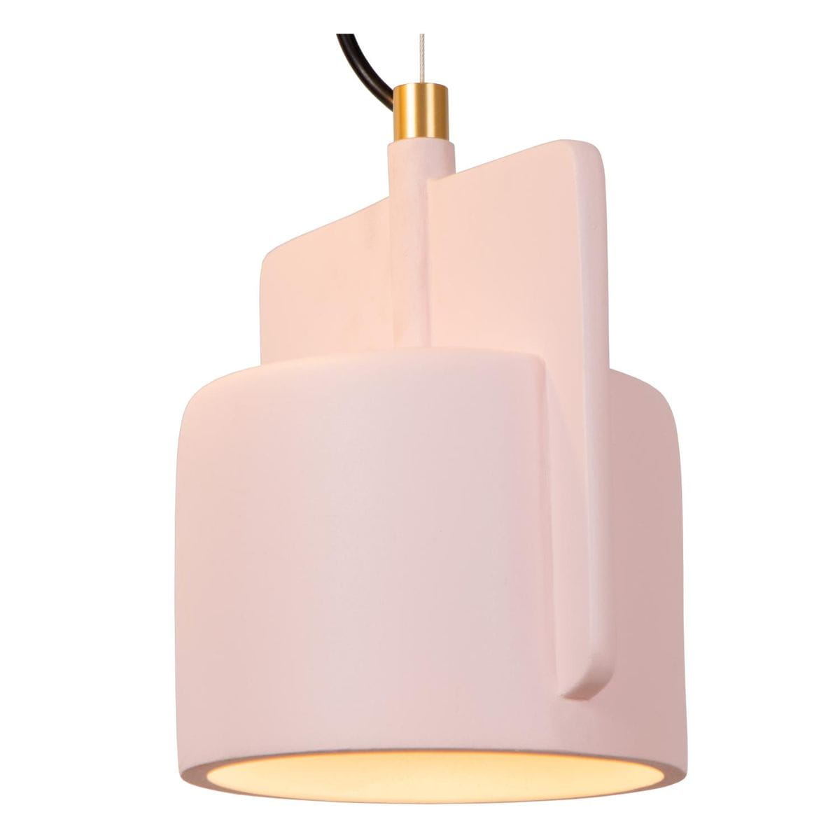 Lampa wisząca Ninja w kolorze czarnym z multikolorowymi detalami, z trzema gniazdami E27. Wykonana z matowego materiału, o cylindrycznym kształcie z prostokątnymi akcentami. Zawieszona na cienkim przewodzie, idealna do nowoczesnych wnętrz.