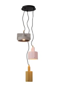 Ninja lampa wisząca 3xE27 czarna/multikolor 44415/03/99