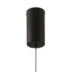 Lampa wisząca Petite 1xLED/6W w kolorze złotym. Okrągła, metalowa obudowa w matowym wykończeniu, zwisająca na czarnym przewodzie. Wymiary i detale konstrukcyjne nie są widoczne. Tło jasne, podkreślające produkt.