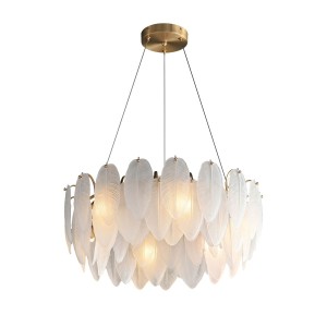 Piuma lampa wisząca 8xE14 mosiądz ST-6289-6