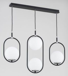 Amaro lampa wisząca 4xE14 czarna/chrom 63273