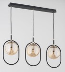Amaro lampa wisząca 3xE14 czarna/złota 62472