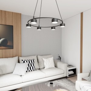 Starlit lampa wisząca 6xGX53 czarna 1372/6