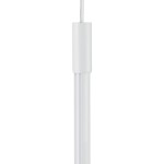 Lampa wisząca Sparo H80 w kolorze białym, z pojedynczym źródłem światła LED o mocy 9W. Produkt widoczny w zbliżeniu, z lekko przezroczystym kloszem i białym mocowaniem. Idealna do nowoczesnych wnętrz.