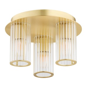 Hampton lampa sufitowa 3xE14 mosiądz 6304AR